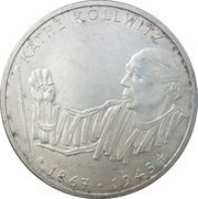 10 Deutsche Mark Käthe Kollwitz, Germany, 1992 reverse image