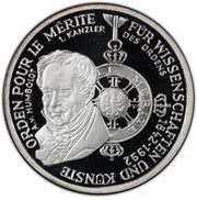 10 Deutsche Mark Order "Pour le Merite", Germany, 1992 reverse image
