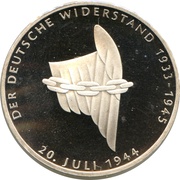 10 Deutsche Mark German Resistance, Germany, 1994 reverse image