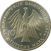 10 Deutsche Mark Johann Gottfried Herder obverse image