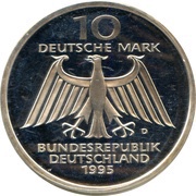 10 Deutsche Mark William Conrad Röntgen obverse image