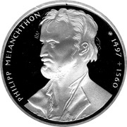 10 Deutsche Mark Melanchthon, Germany, 1997 reverse image