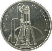 10 Deutsche Mark Diesel Engine reverse image