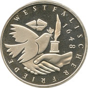 10 Deutsche Mark Peace of Westphalia, Germany, 1998 reverse image