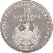 10 Deutsche Mark 50th Anniversary of the Deutsche Mark obverse image
