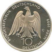 10 Deutsche Mark J.W. von Goethe obverse image