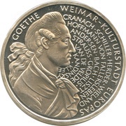 10 Deutsche Mark J.W. von Goethe, Germany, 1999 reverse image