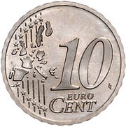 10 Euro Cents 1st map - Pattern reverse image