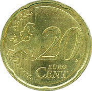 20 Euro Cents 2nd map reverse image
