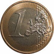 1 Euro 2nd map reverse image