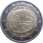 2 Euros 10 Years of EMU obverse image