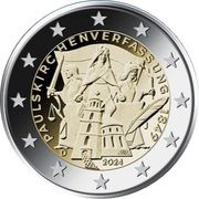 2 Euro Constitution of St. Paul's Church obverse image