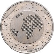 5 Euro Planet Earth - Pattern reverse image