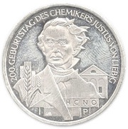 10 Euros Justus von Liebig, Germany, 2003 reverse image