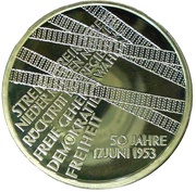10 Euros Uprising in East Germany 1953, Germany, 2003 reverse image