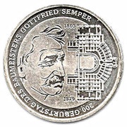 10 Euros Gottfried Semper, Germany, 2003 reverse image