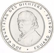 10 Euros Eduard Mörike, Germany, 2004 reverse image