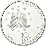 10 Euros Columbus Laboratory on ISS obverse image