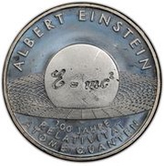 10 Euros Albert Einstein, Germany, 2005 reverse image