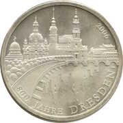 10 Euros 800 Years of Dresden, Germany, 2006 reverse image
