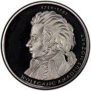 10 Euros Wolfgang Amadeus Mozart, Germany, 2006 reverse image