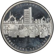 10 Euros 50 Years of Saarland, Germany, 2007 reverse image