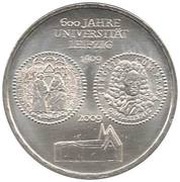 10 Euros University of Leipzig, Germany, 2009 reverse image