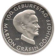 10 Euros Marion Countess Dönhoff, Germany, 2009 reverse image