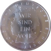 10 Euros 20 Years German Reunification, Germany, 2010 reverse image