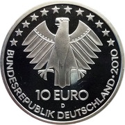 10 Euros 175 Years German Railroad obverse image