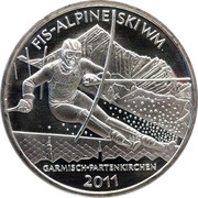 10 Euros FIS-Alpine Ski WM, Germany, 2010 reverse image