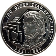10 Euros Franz Liszt, Germany, 2011 reverse image