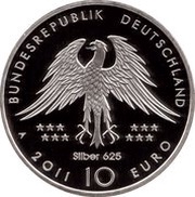 10 Euros 150 Years of Archaeopteryx Discovery; Silver Proof Issue obverse image