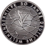 10 Euros Welthungerhilfe; Silver Proof Issue, Germany, 2012 reverse image