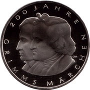 10 Euros Grimm's Fairy Tales, Germany, 2012 reverse image