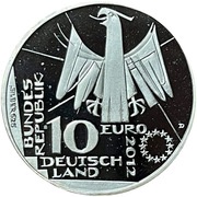 10 Euros Deutsche Nationalbibliothek; Silver Proof Issue obverse image