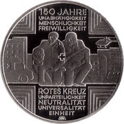 10 Euros Red Cross; Silver Proof Issue, Germany, 2013 reverse image