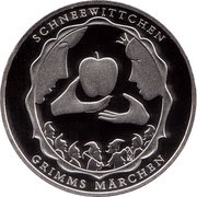 10 Euros Schneewittchen; Silver Proof Issue, Germany, 2013 reverse image
