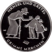 10 Euros Hänsel and Gretel; Silver Proof Issue reverse image