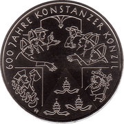 10 Euros Council of Constance, Germany, 2014 reverse image