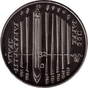 10 Euros Fahrenheit Scale reverse image