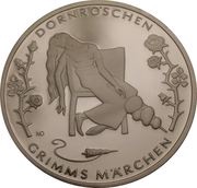 10 Euros Dornröschen; Silver Proof Issue, Germany, 2015 reverse image