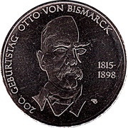 10 Euros Otto von Bismarck reverse image