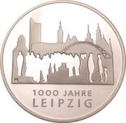 10 Euros Leipzig; Silver Proof Issue, Germany, 2015 reverse image