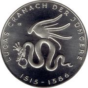 10 Euros Lucas Cranach the Younger, Germany, 2015 reverse image