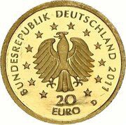 20 Euros Deutscher Wald - "Buche" obverse image