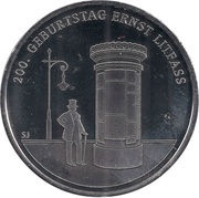 20 Euros Ernst Theodor Amandus Litfaß, Germany, 2016 reverse image