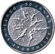20 Euros 50 Jahre Deutsche Sporthilfe, Germany, 2017 reverse image