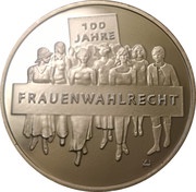 20 Euros 100 Years Women's Suffrage, Germany, 2019 reverse image
