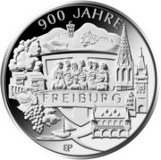20 Euros 900th Anniversary of Freiburg, Germany, 2020 reverse image